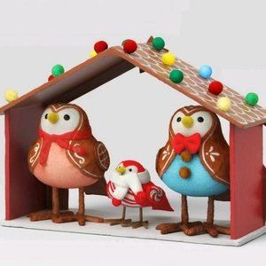 2023 Featherly Friends: Gingerbread Bird Family & House - Target Wondershop NEW